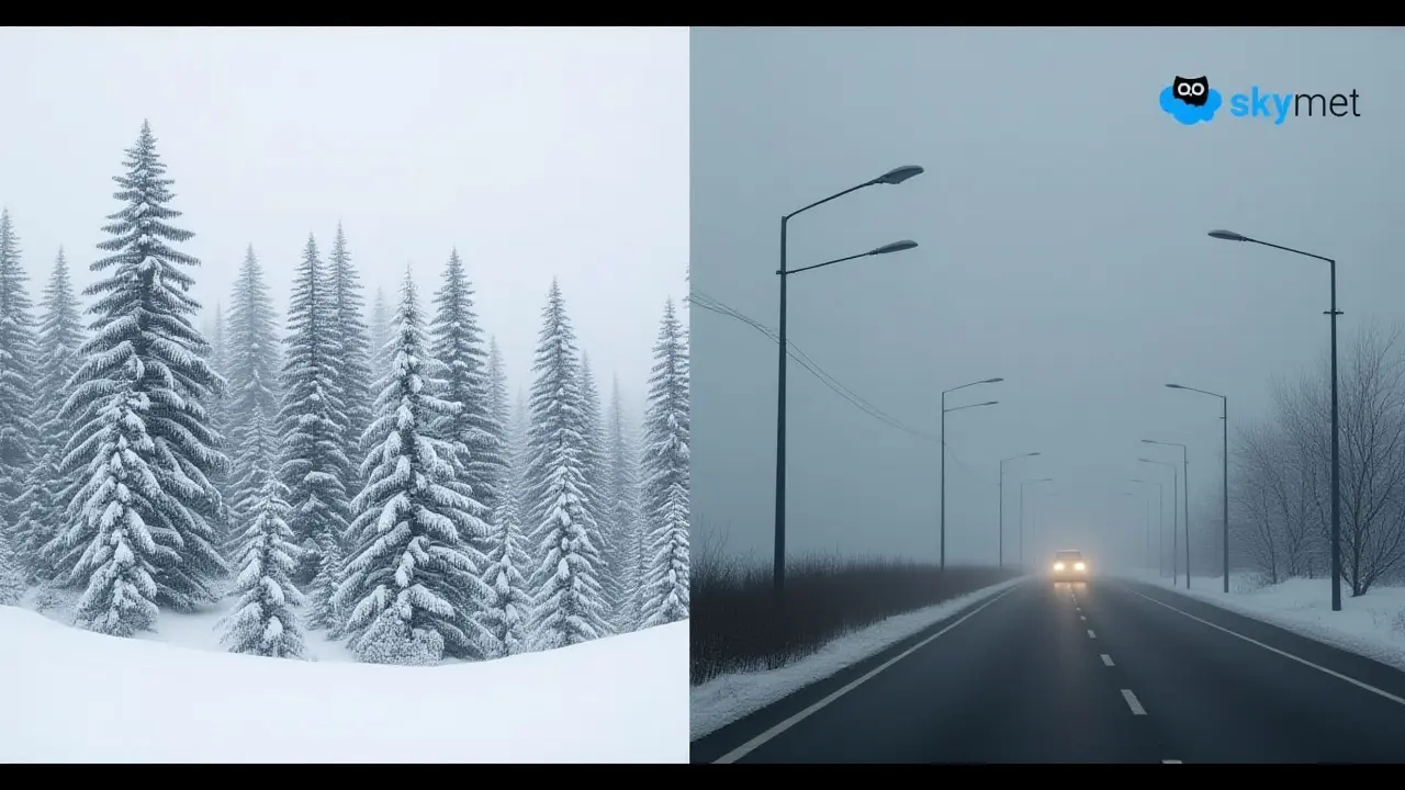 पहाड़ों पर बर्फबारी और मैदानी इलाकों का हाल